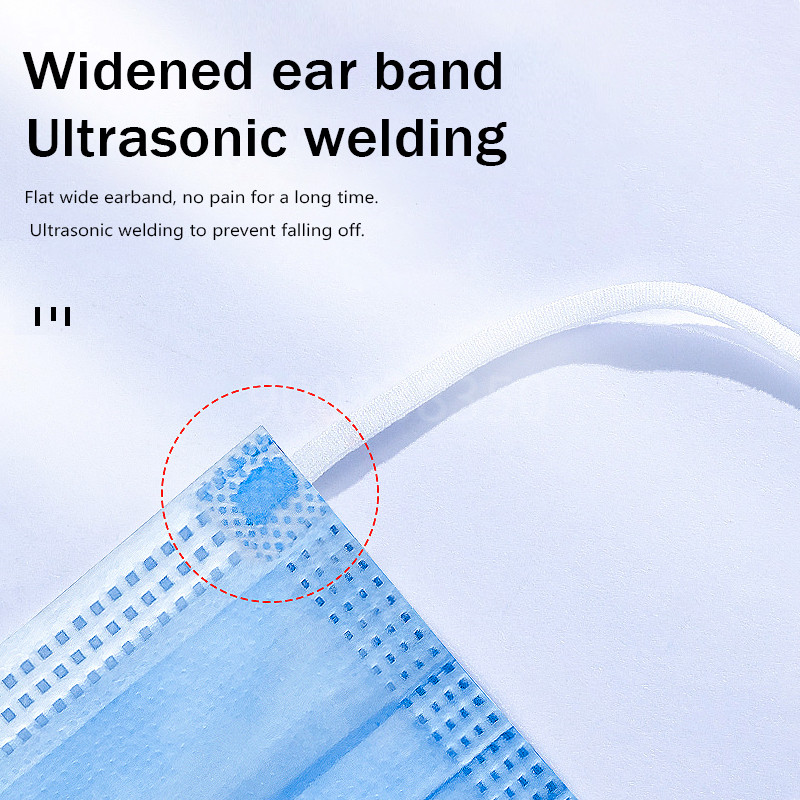 10-500 unidades de máscaras de - Disposable Mask Blue avaliação e preço