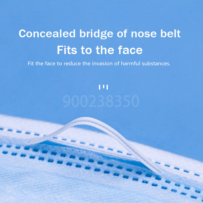 10-500 unidades de máscaras de - Disposable Mask Blue avaliação e preço