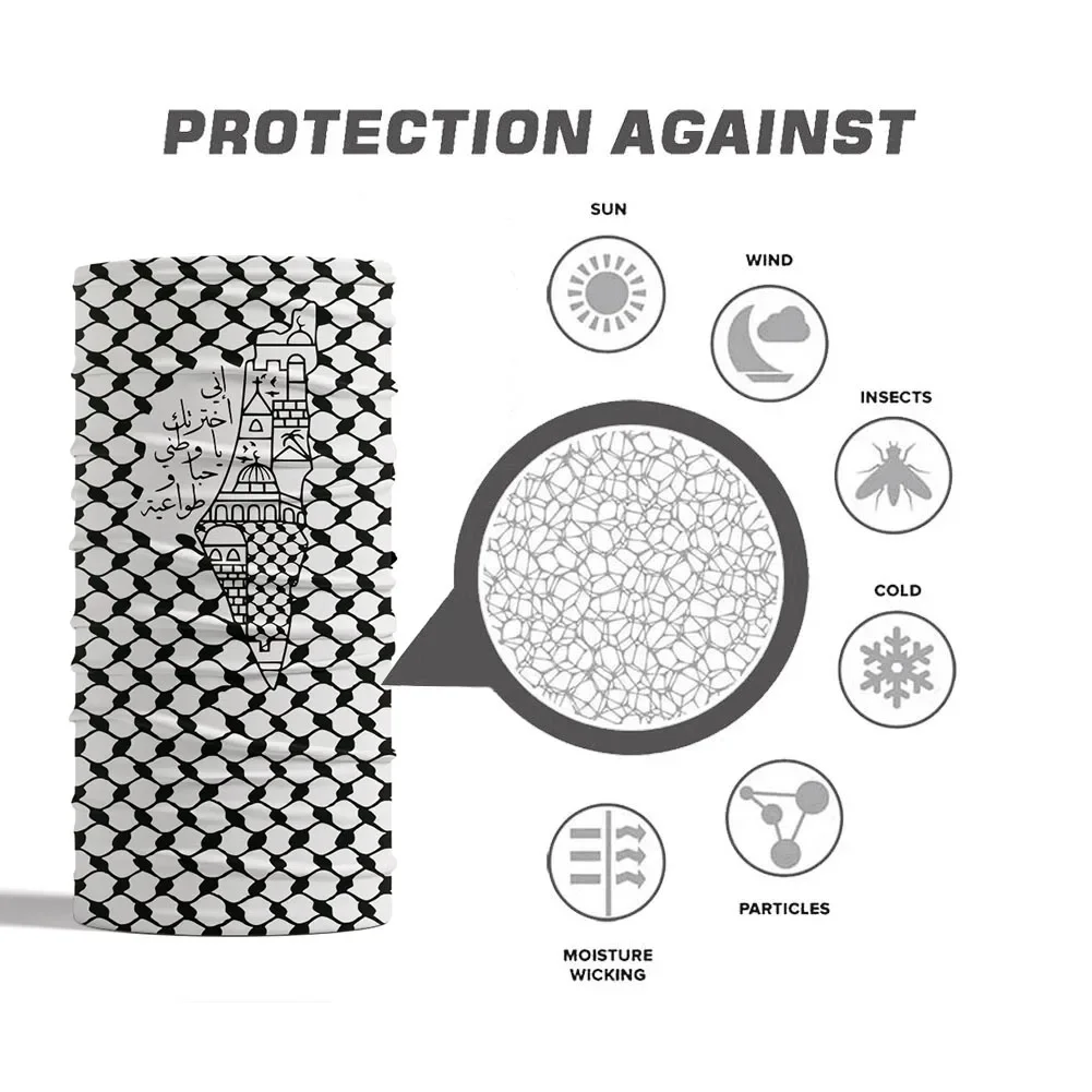 Bandana de Caligrafia Árabe co - Neck Gaiter Face Cover avaliação e preço