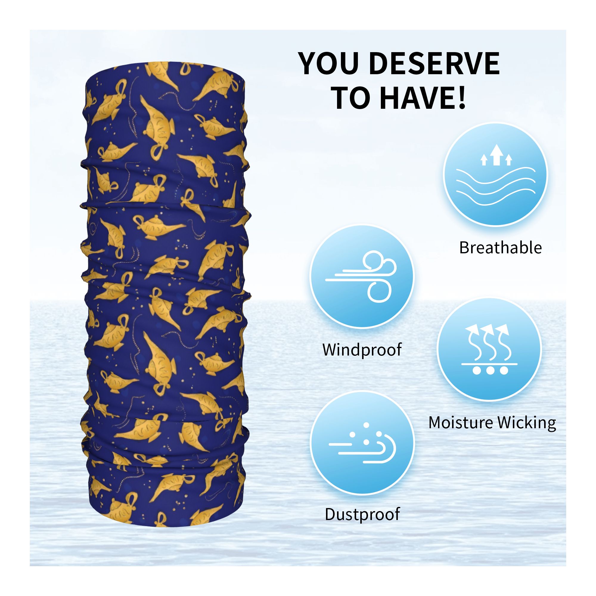 Bandana Personalizada A-Aladdi - Neck Gaiter Face Cover avaliação e preço